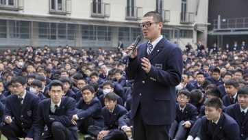 清風学園ご訪問とテレビ局の取材
