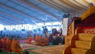 2023年ブッダガヤの法話会 『法界讃』と文殊菩薩の灌頂授与